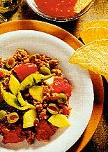 argentinische fleischpfanne mit äpfeln (ausländisch)