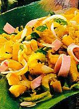 exotischer reissalat mit curry-dressing (ausländisch)