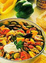 provenzalische hähnchenpfanne mit gemüse (ausländisch)