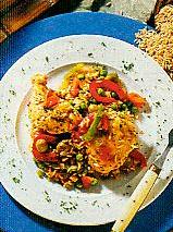 puertoricanischer reis mit huhn (ausländisch)