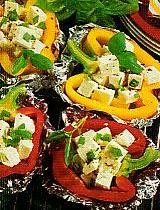 paprika mit pikanter füllung (beilagen)