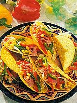 tacos mit paprika-schinken-salat (ausländisch)