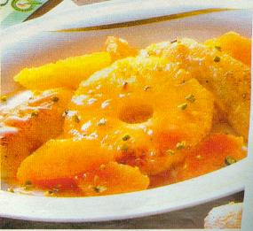 gebratene früchte mit honig (dessert)