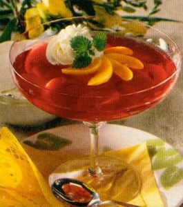 himbeer-pfirsich-götterspeise (dessert)