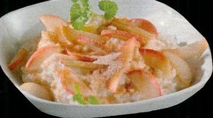 milchreis mit apfel-zimt-kompott (dessert)