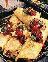 pfannkuchen mit beeren-nuss-füllung (dessert)