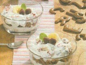quarkcreme mit zweierlei frucht (dessert)