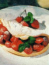 schaum-omelett mit erdbeeren (dessert)