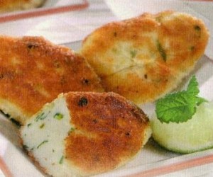 gebackene schellfischbällchen mit limettenschmand (fisch)