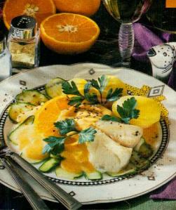 heilbutt in hummersauce (fisch)