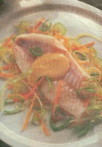 rotbarsch mit senfsauce (fisch)
