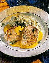 seelachsfilet in curryrahmsauce (fisch)