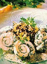 seezungenröllchen mit kerbelsauce (fisch)