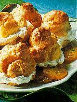 kokoswindbeutel mit kumquats (kuchen)