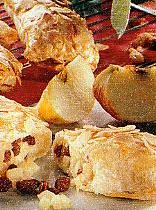 mini-apfelstrudel mit marzipan (kuchen)