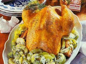 haehnchen-auf-gurkengemuese-gefluegel