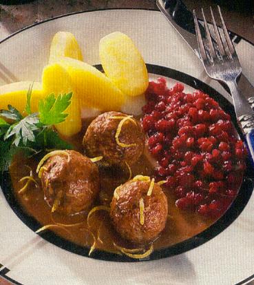 hackbällchen mit preiselbeeren (hack)