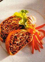 hackfleischstrudel mit pilzen (hack)