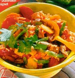 gebackener gemüsereis (kalb)