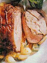 gefüllte lammkeule mit salbeikartoffeln (lamm)