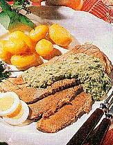 gekochtes rindfleisch mit kräuter-eier-sauce (rind)