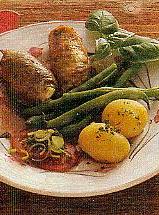 lammrouladen mit knoblauchkäse (lamm)