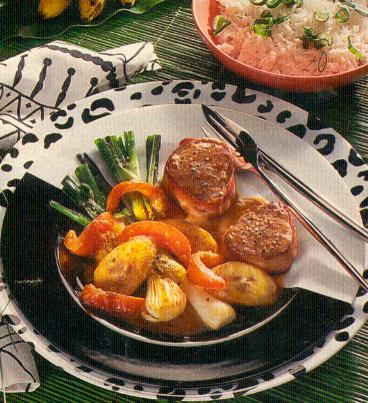 medaillons mit curry-gemüse (rind)