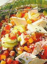 bunter paprikasalat mit schafskäse (salat)