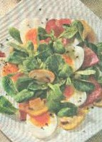 feldsalat mit champignons und balsamico-dressing (salat)