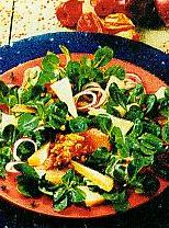 feldsalat mit linsen und käse (salat)